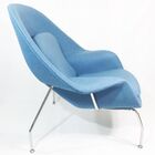 Poltrona Womb Chair Tecido Linho Azul - Poltronas Do Sul