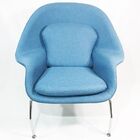 Poltrona Womb Chair Tecido Linho Azul - Poltronas Do Sul