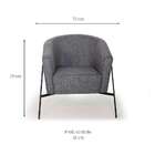 Poltrona Xico Linho Cinza