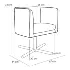 Poltrona Xis Madeira Betina B-235 Linho Laranja