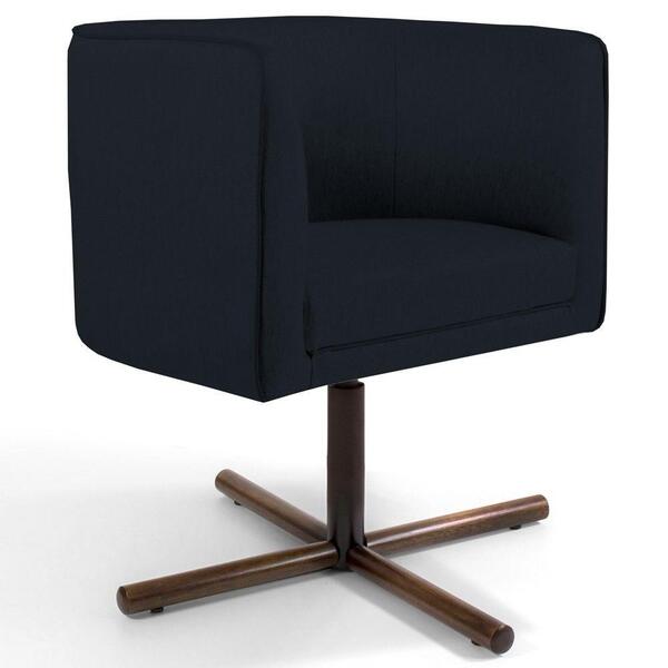 Poltrona Xis Madeira Betina C-05 Corano Preto