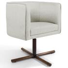 Poltrona Xis Madeira Betina C-107 Linho Bege