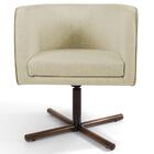 Poltrona Xis Madeira Betina C-129 Linho Bege