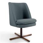 Poltrona Xis Madeira Pérsia B-317 Suede Cinza