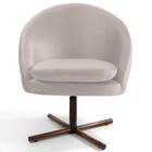 Poltrona Xis Madeira Rafa B-309 Veludo Bege