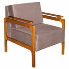 Poltrona Yasmim Decorativa Para Sala De Estar Aveludada Capuc