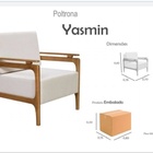 Poltrona Yasmim Veludo Azul Bic