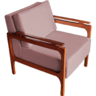 Poltrona Yasmim Veludo Rose