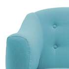 Poltrona Zap Pé Palito Linho Azul