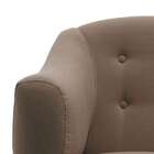 Poltrona Zap Pé Palito Linho Marrom Mescla