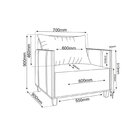 Poltrona decorativa Pés Em Madeira Linho Sofistic Inox Chumbo