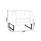 Poltronas Decorativa Velma Base Aço Carbono Linho Cinza G17 -