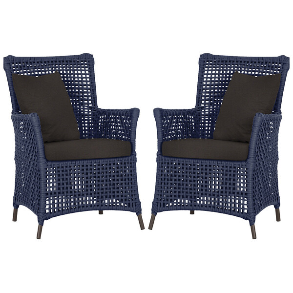 Poltronas Igapó Alumínio Micro Pintura Marrom Corda Náutica E