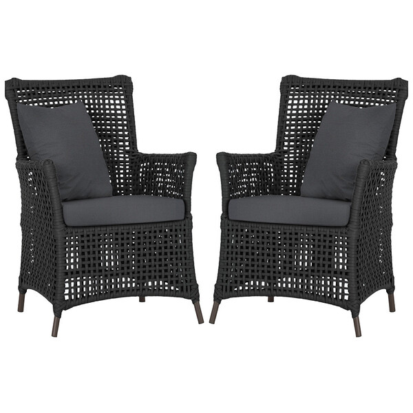 Poltronas Igapó Alumínio Micro Pintura Marrom Corda Náutica E