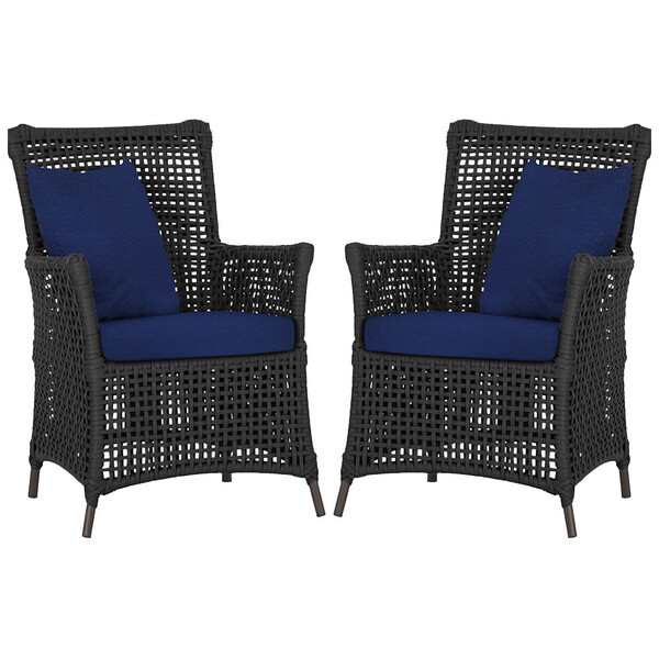 Poltronas Igapó Alumínio Micro Pintura Marrom Corda Náutica E