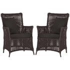 Poltronas Igapó Alumínio Micro Pintura Marrom Corda Náutica E