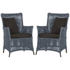 Poltronas Igapó Alumínio Micro Pintura Marrom Corda Náutica E