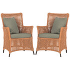 Poltronas Igapó Alumínio Micro Pintura Marrom Corda Náutica E