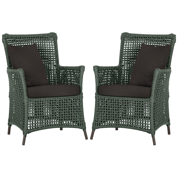 Poltronas Igapó Alumínio Micro Pintura Marrom Corda Náutica E