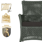 Poltronas Igapó Alumínio Micro Pintura Marrom Corda Náutica E