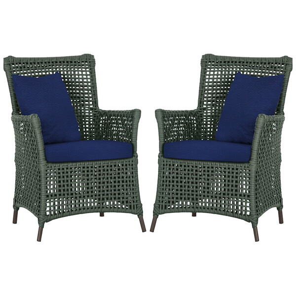 Poltronas Igapó Alumínio Micro Pintura Marrom Corda Náutica E