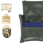 Poltronas Igapó Alumínio Micro Pintura Preta Corda Náutica Es