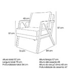 Poltronas Vitória Luxo Compreflex Em Linho