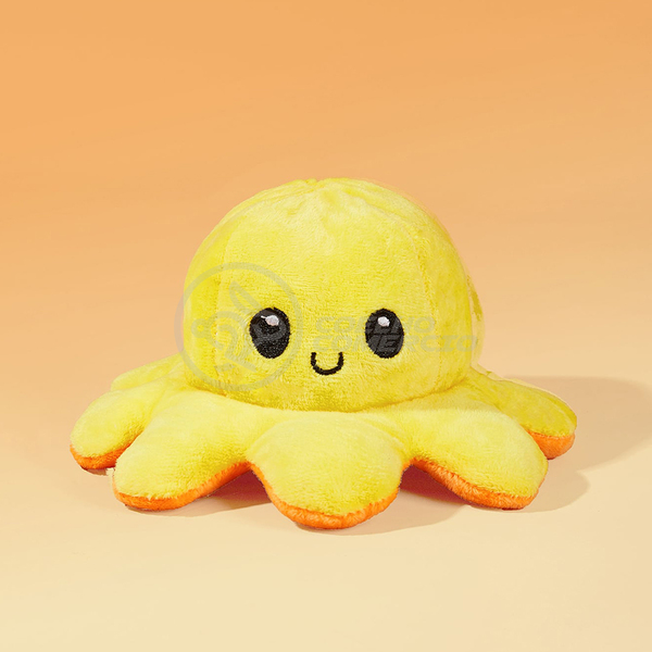 Polvo Reversível Bipolar De Pelúcia Humor Feliz E Bravo 2 Em