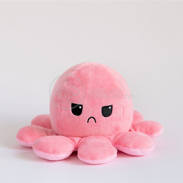 Polvo Reversível Bipolar De Pelúcia Humor Feliz E Bravo 2 Em