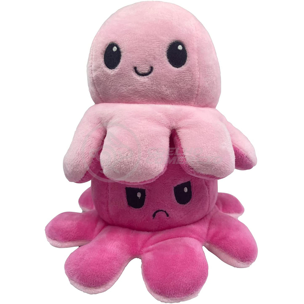 Polvo Reversível Bipolar De Pelúcia Humor Feliz E Bravo 2 Em