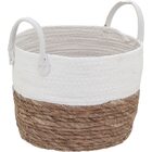 Poneso Cesta Decorativa Organizadora Cachepô Fibra Branco 3 P
