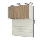 Ponte Casal 03 Portas 1450mm Seletto Areia Hp/jequitibá - Henn