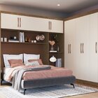 Ponte Casal 4 Portas 2 Gavetas 205x200cm Niterói  Off White/n