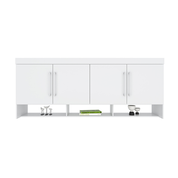 Ponte De Casal Armário Aéreo Módulo Branco Para Quarto - Bela