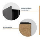 Ponte Modular 3 Portas Hera Cabecasa Madeiramadeira Preto