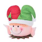 Ponteira Cabeça Duende 1pc 27,5cm Decoração Topo De Árvore De