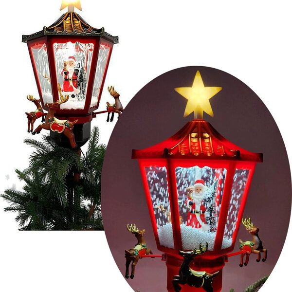 Ponteira Com Movimentos Para Árvore Natal Renas Noel Som Luz