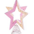 Ponteira Estrela 3d Mad 1pc 9x9x16cm Decoração Topo De Árvore