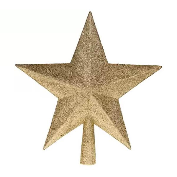 Ponteira Estrela De Árvore De Natal Dourada 23,5cm - Casambie