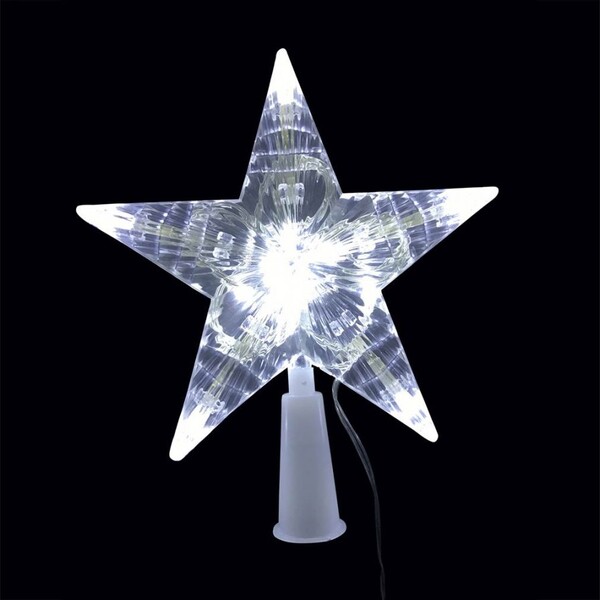 Ponteira Estrela Led 10 Lâmpadas Brancas 17cm 220v - Magizi