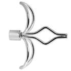 Ponteira Flor de Lis Aço Prata 19mm Couselo