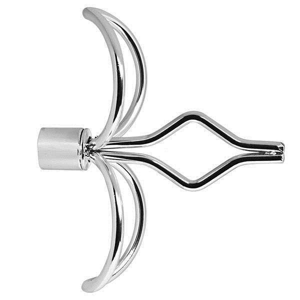 Ponteira Flor de Lis Aço Prata 19mm Couselo