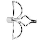 Ponteira Flor de Lis Aço Prata 19mm Couselo