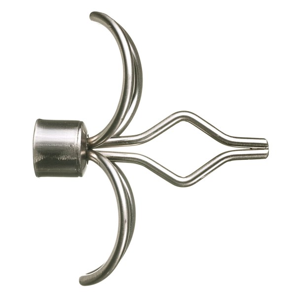 Ponteira Flor de Lis Aço Prata 28mm Couselo