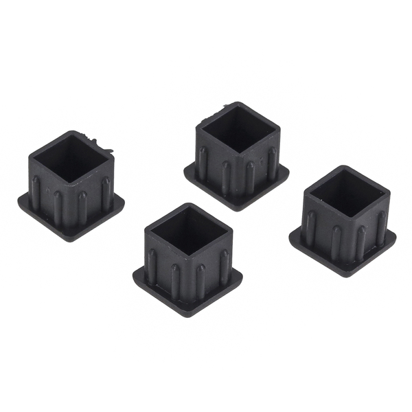 Ponteira para Móveis Quadrado Polipropileno 20x20mm Preto Talentos
