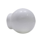 Ponteira para Varão de Cortina Bola Maciça Alumínio Branco 28mm