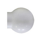 Ponteira para Varão de Cortina Bola Maciça Alumínio Branco 28mm