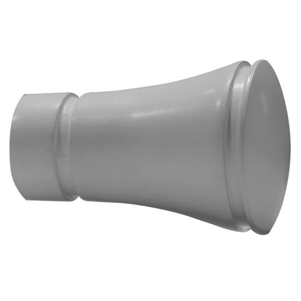Ponteira para Varão de Cortina Bruna Alumínio Branco 28mm