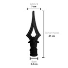 Ponteira Ponta De Lança Ferro N07 Grade Portão Muro 7x21cm