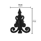 Ponteira Ponta De Lança Ferro N08 Grade Portão Muro 14x17cm